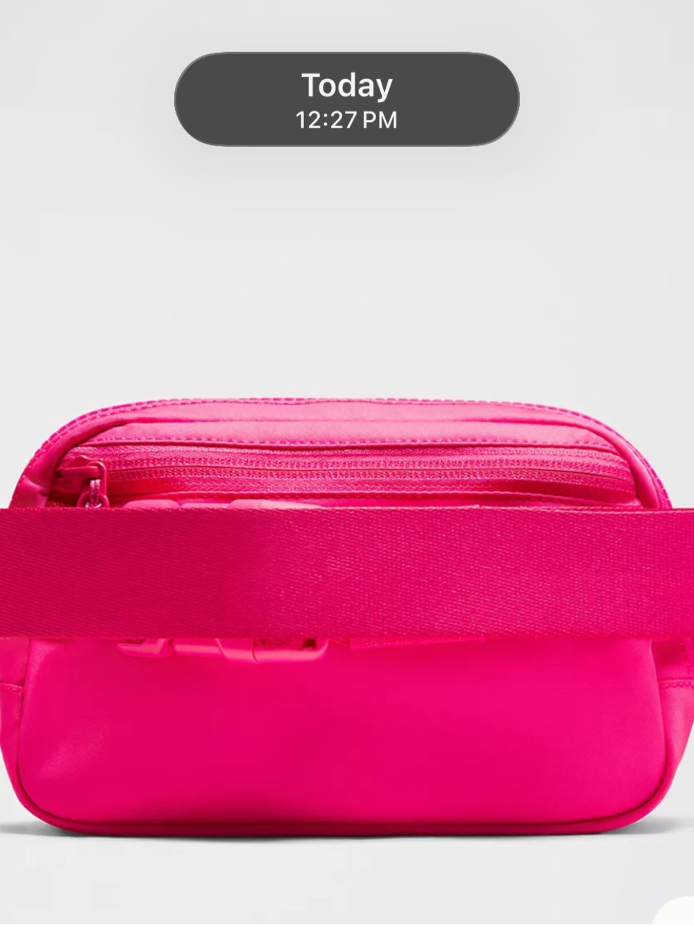 lululemon bright pink flamingo fun/silver everywhere belt bag 1L - Picture 2 of 3